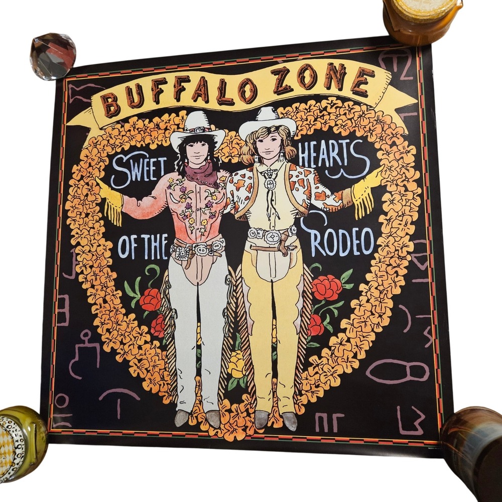 Sweethearts of the Rodeo Buffalo Zone VTG 1990 Promo Album Poster 24x24 CBS
